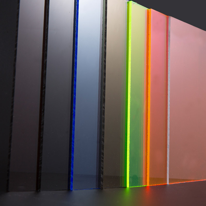 Průsvitný barevný akrylový list